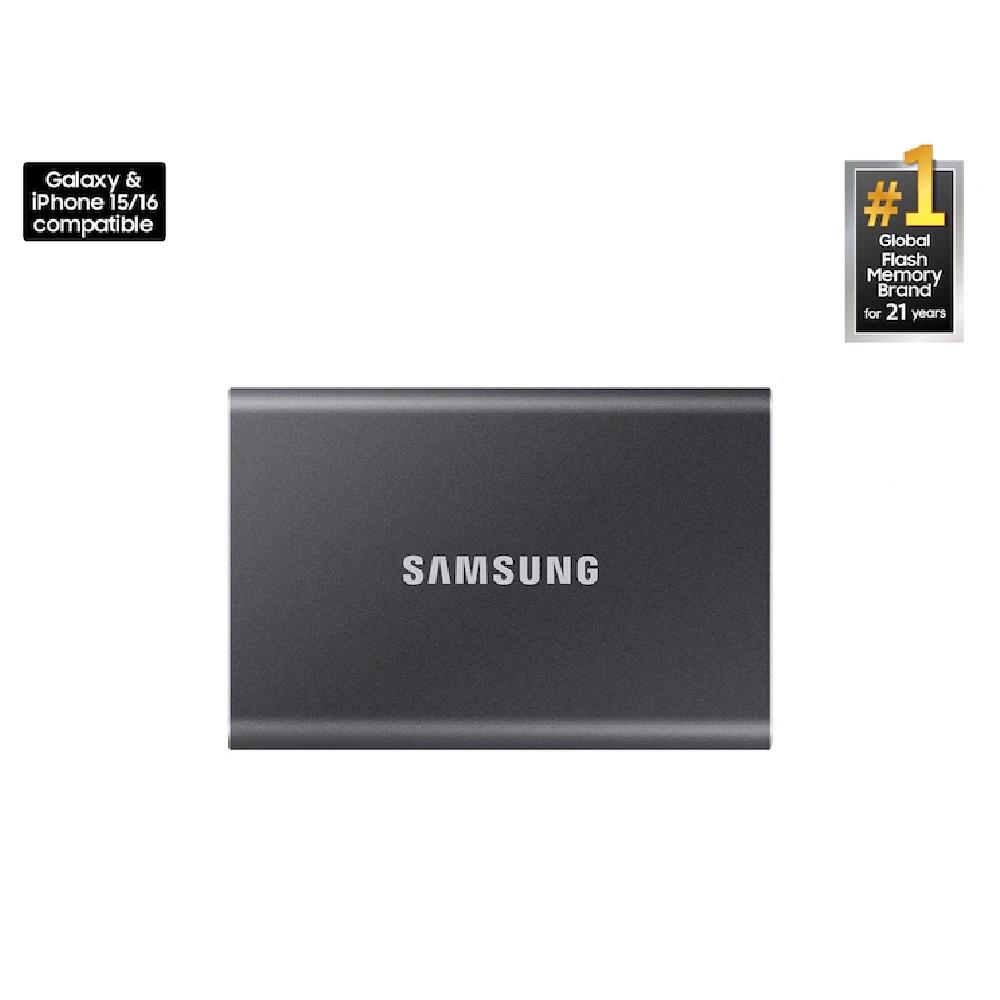 Samsung External SSD 2TB T7 (With USB 3.2) Black view 5